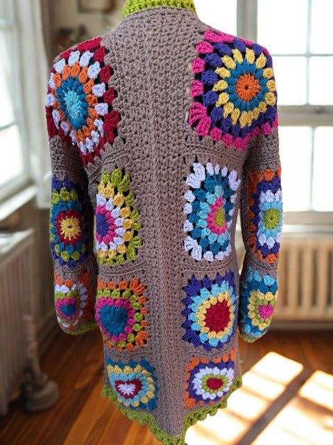 Custom One of a Kind Boho Sunburst Granny Sweater – Fabulous Empty Nest
